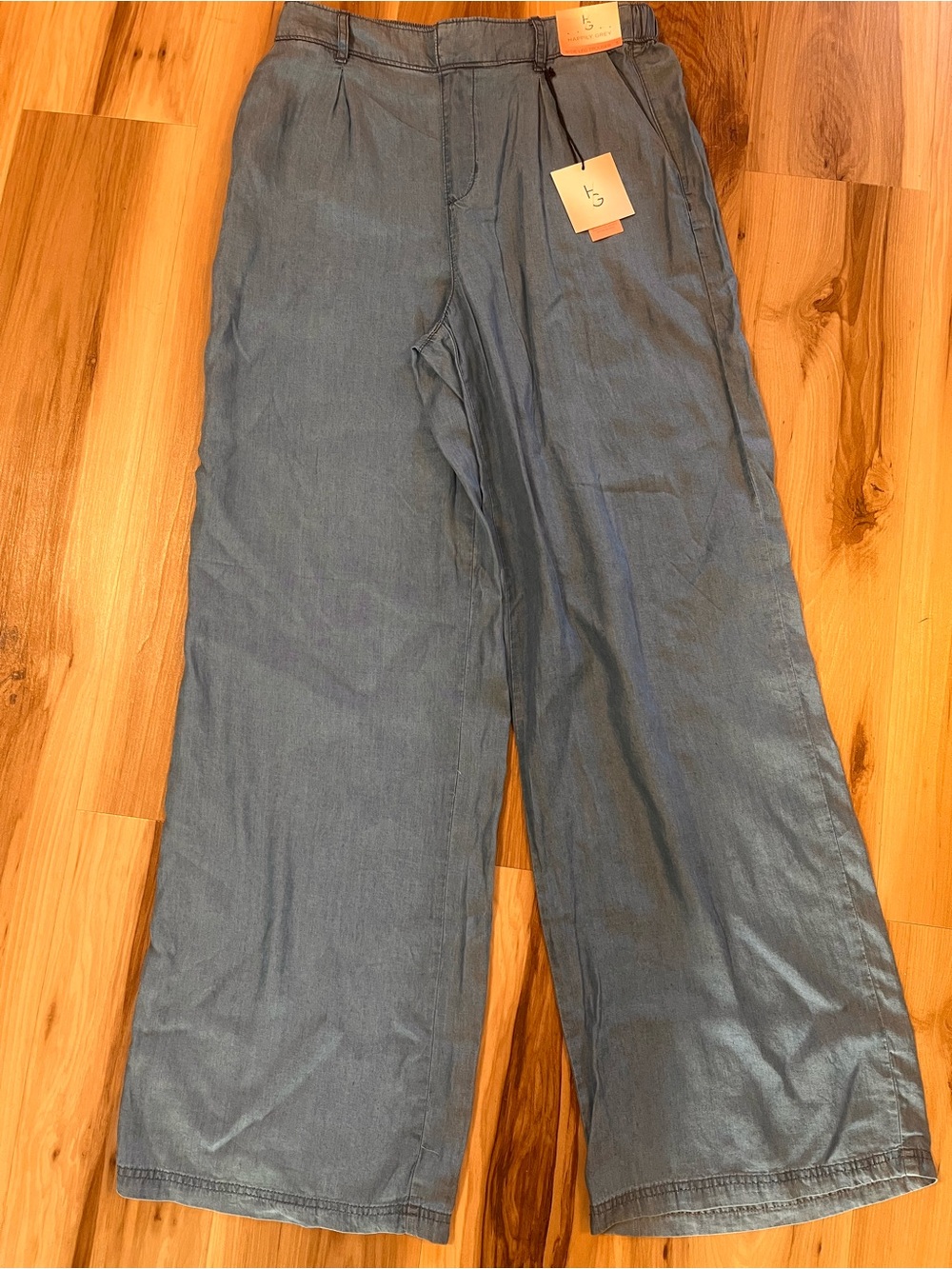 Happily Grey Women’s Size 5 (29”x32”) Wide Leg Palazzo Trouser Pants 100% Tencel